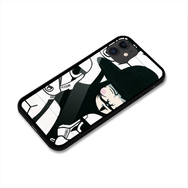Anonymous Hat Glass Back Case for iPhone 11
