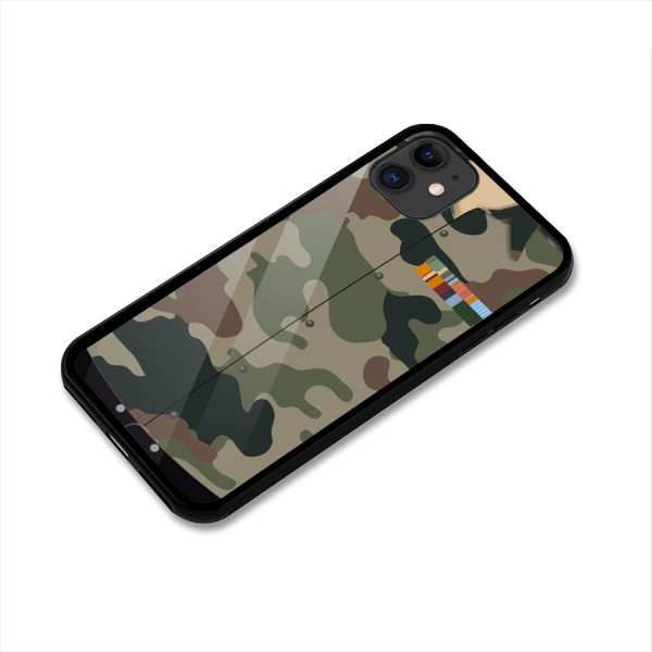 Army Uniform Glass Back Case for iPhone 11