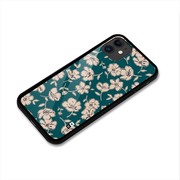 Beauty Green Bloom Glass Back Case for iPhone 11