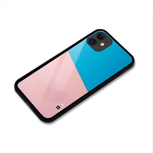 Bicolor Design Glass Back Case for iPhone 11