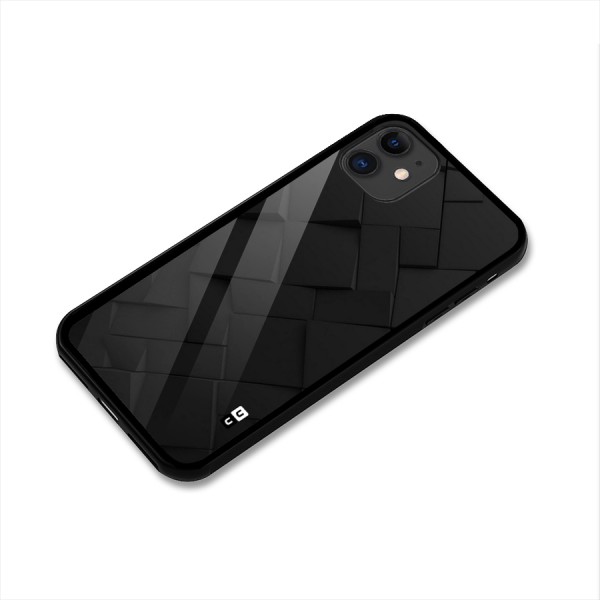 Black Elegant Design Glass Back Case for iPhone 11