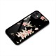 Black Floral Glass Back Case for iPhone 11