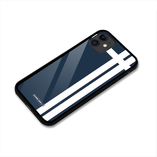 Blue and White Glass Back Case for iPhone 11