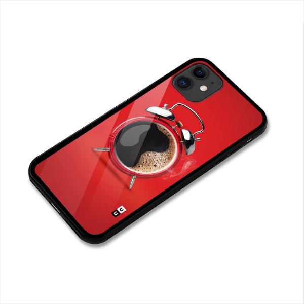 Coffee Clock Glass Back Case for iPhone 11