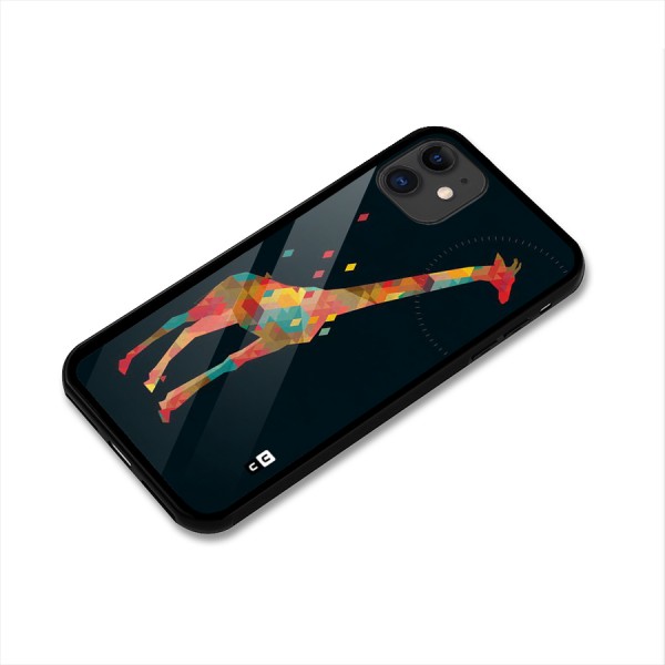 Colored Giraffe Glass Back Case for iPhone 11