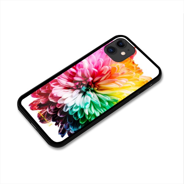 Colorful Flower Glass Back Case for iPhone 11