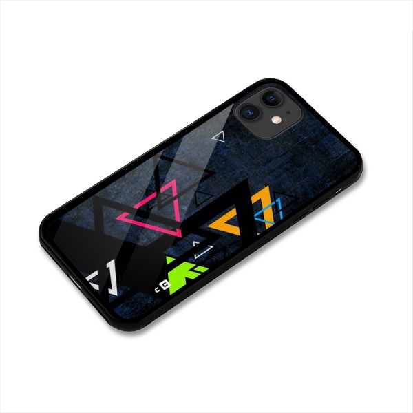 Coloured Triangles Glass Back Case for iPhone 11