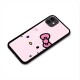 Cute Bow Face Glass Back Case for iPhone 11