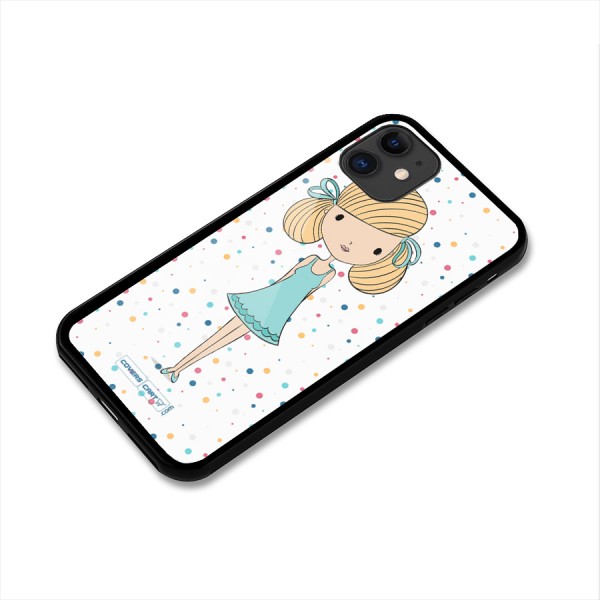 Cute Girl Glass Back Case for iPhone 11