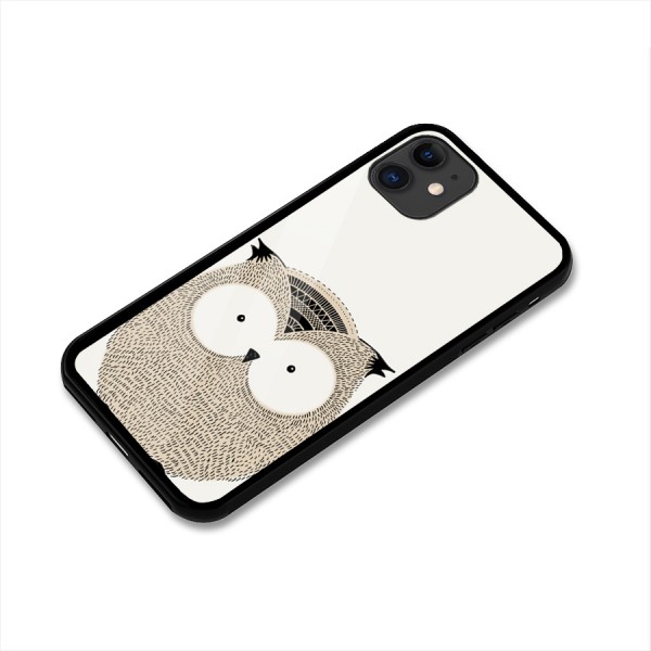 Cute Owl Glass Back Case for iPhone 11