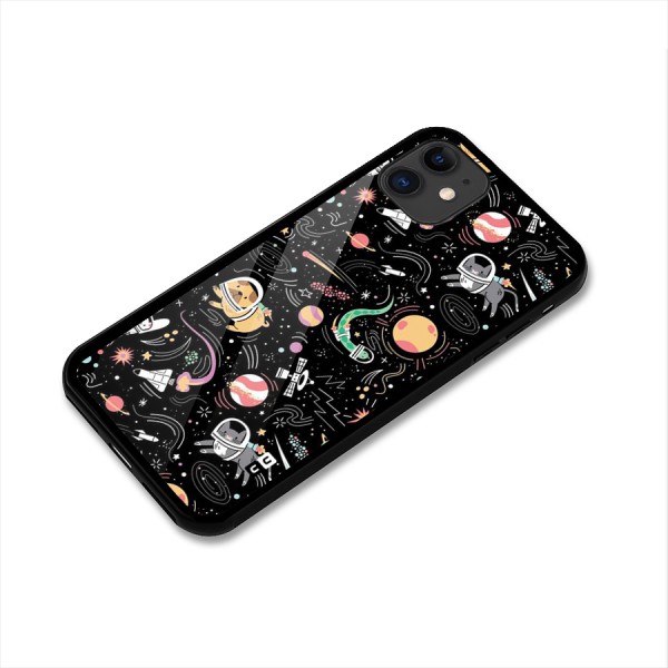 Dog Planetarium Glass Back Case for iPhone 11