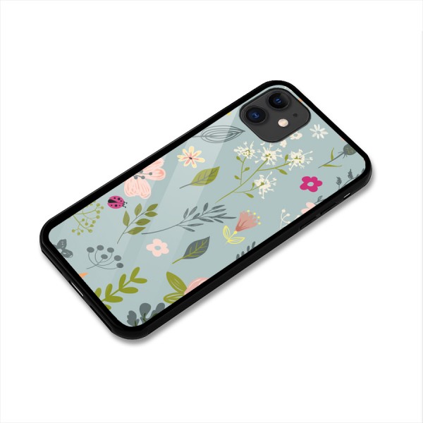 Flawless Flowers Glass Back Case for iPhone 11