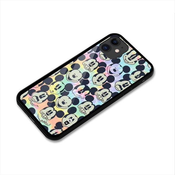 Fun Rainbow Faces Glass Back Case for iPhone 11