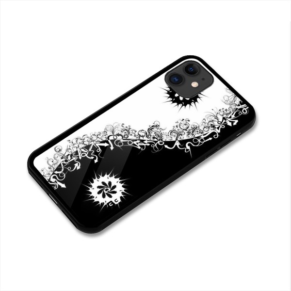 Half Peace Design Glass Back Case for iPhone 11