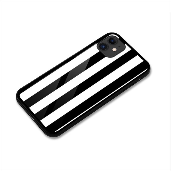 Lavish Black Stripes Glass Back Case for iPhone 11