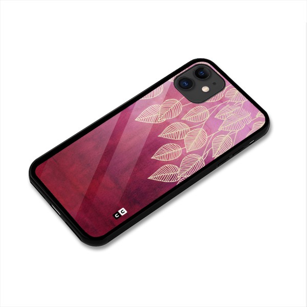 Leafy Outline Glass Back Case for iPhone 11