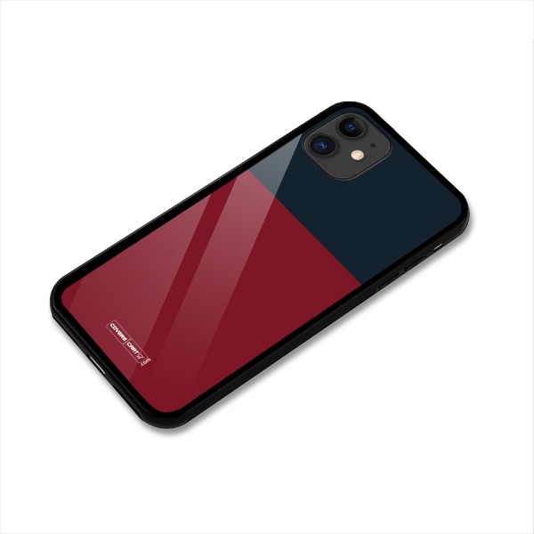Maroon and Navy Blue Glass Back Case for iPhone 11