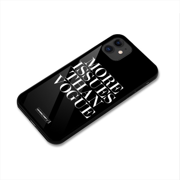 More Issues than Vogue (Black) Glass Back Case for iPhone 11