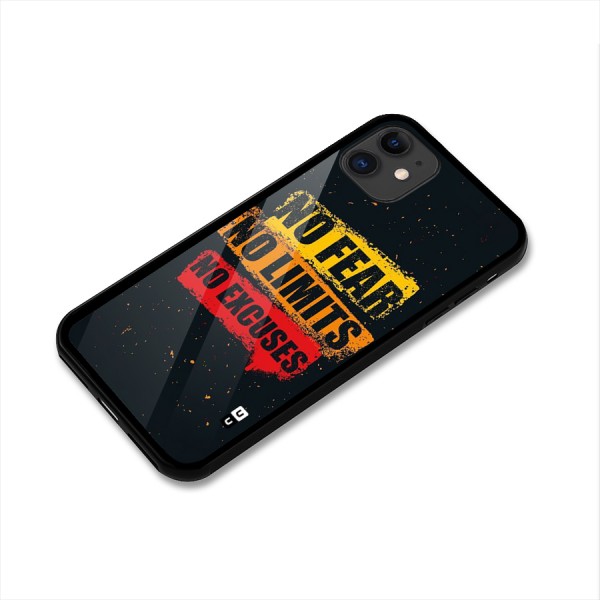 No Fear No Limits Glass Back Case for iPhone 11