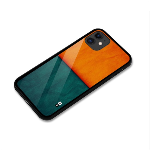 Orange Green Shade Glass Back Case for iPhone 11