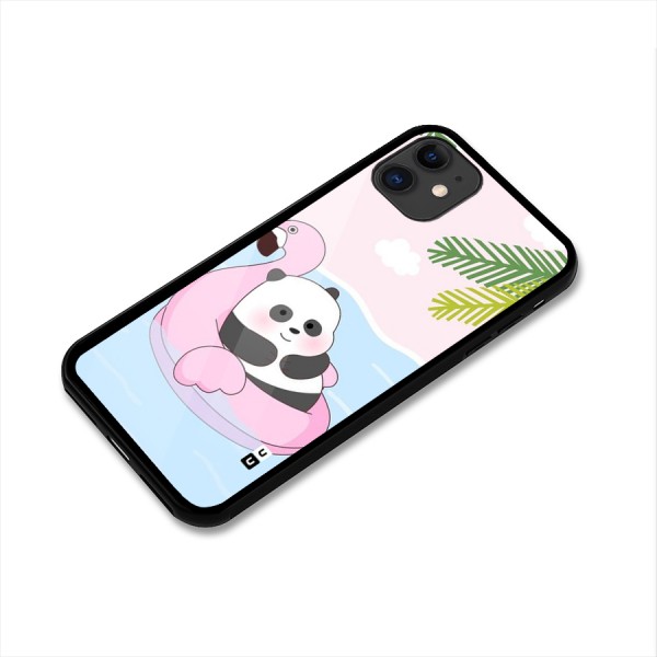 Panda Swim Glass Back Case for iPhone 11
