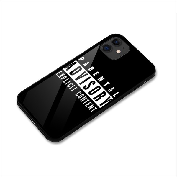 Parental Advisory Label Glass Back Case for iPhone 11