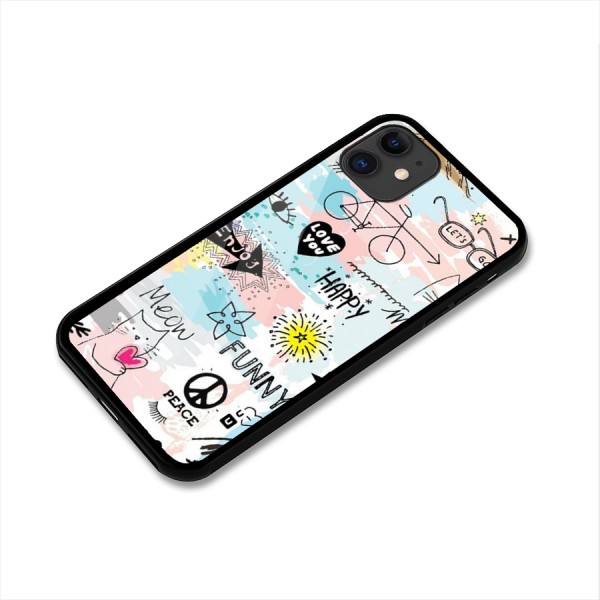 Peace And Funny Glass Back Case for iPhone 11