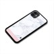 Pink White Merge Marble Glass Back Case for iPhone 11