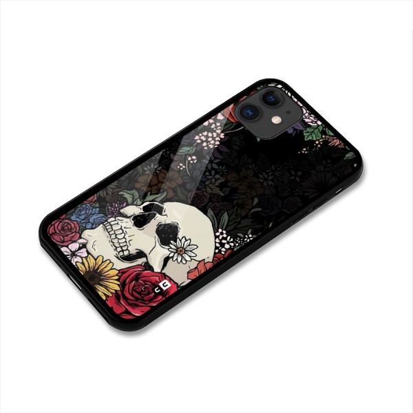 Pretty Skull Glass Back Case for iPhone 11