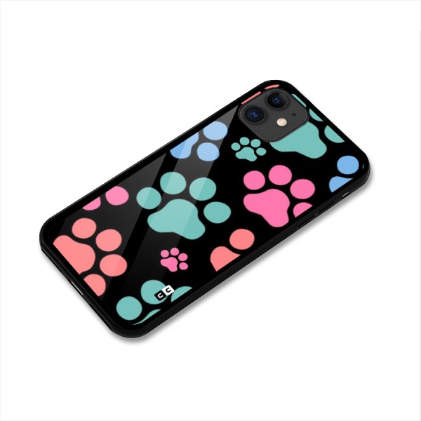 Puppy Paws Glass Back Case for iPhone 11