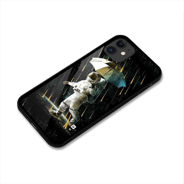 Rain Spaceman Glass Back Case for iPhone 11