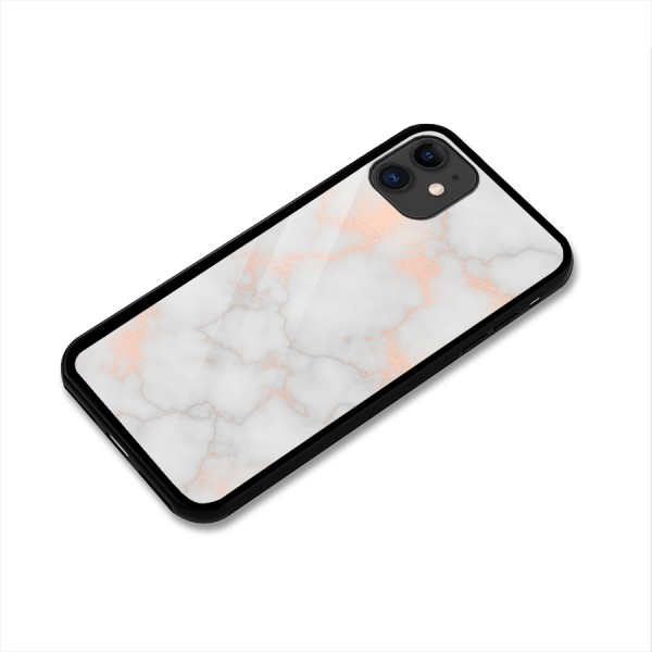 RoseGold Marble Glass Back Case for iPhone 11