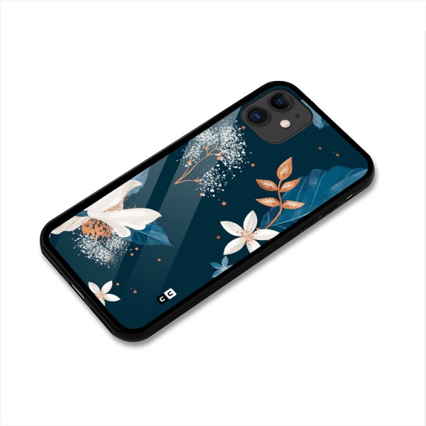 Royal Floral Glass Back Case for iPhone 11