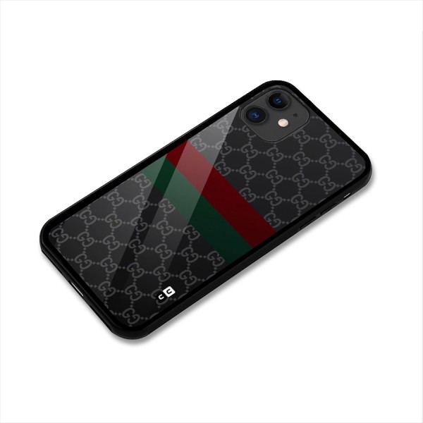 Royal Stripes Design Glass Back Case for iPhone 11