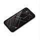 Silver Angle Design Glass Back Case for iPhone 11