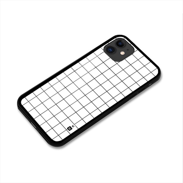 Simple Checks Glass Back Case for iPhone 11