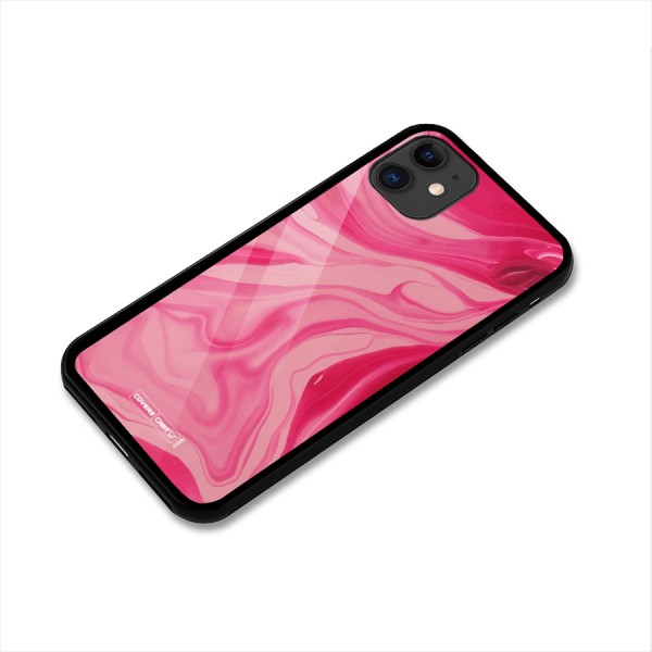 Sizzling Pink Marble Texture Glass Back Case for iPhone 11
