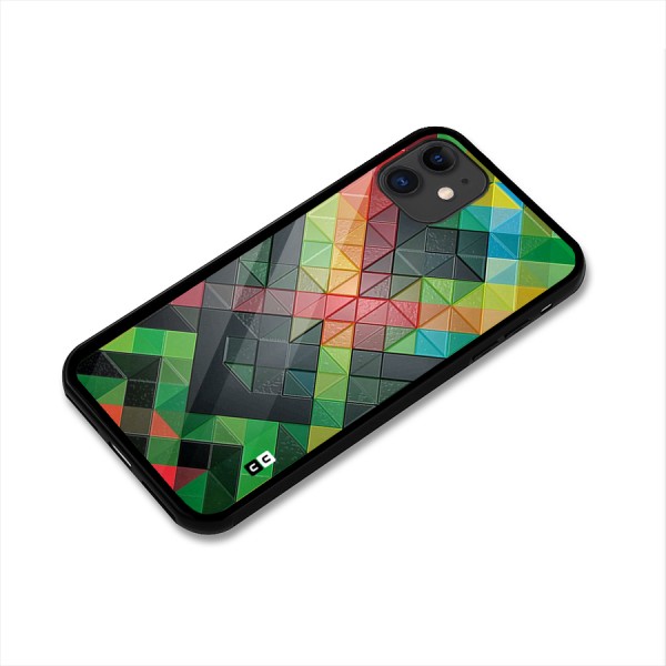 Too Much Colors Pattern Glass Back Case for iPhone 11