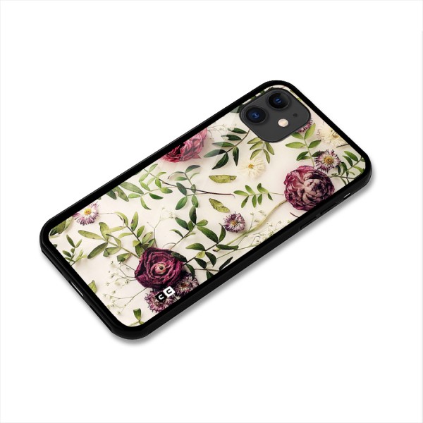 Vintage Rust Floral Glass Back Case for iPhone 11