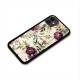 Vintage Rust Floral Glass Back Case for iPhone 11
