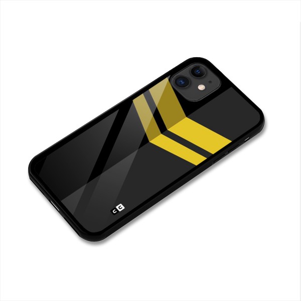 Yellow Lines Glass Back Case for iPhone 11