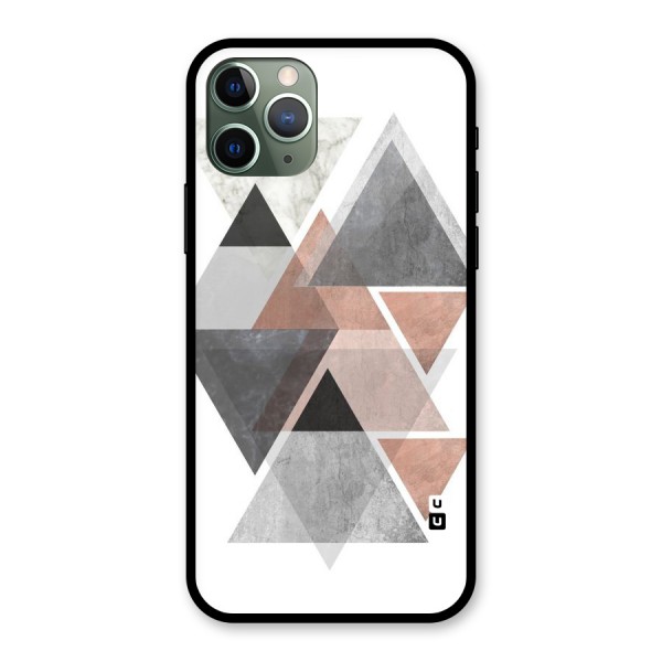 Abstract Diamond Pink Design Glass Back Case for iPhone 11 Pro