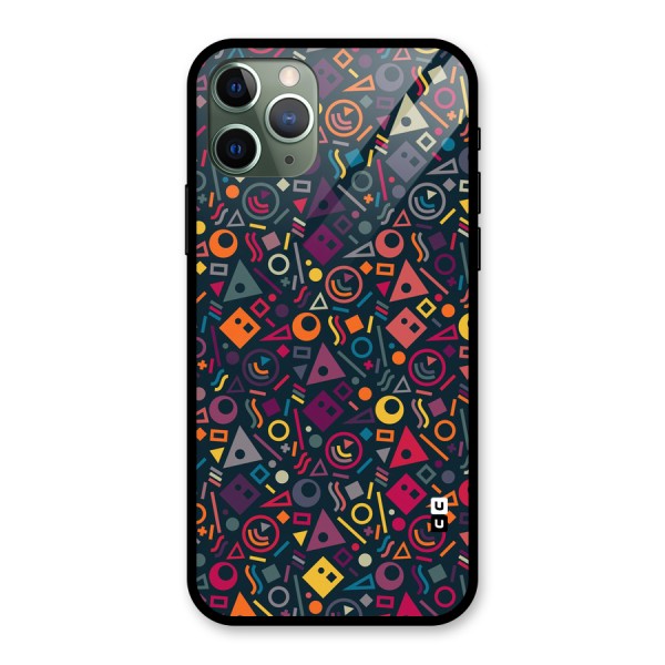 Abstract Figures Glass Back Case for iPhone 11 Pro