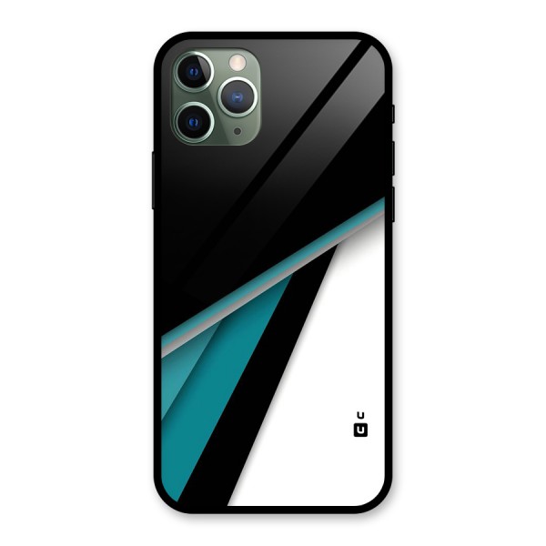 Abstract Lines Of Blue Glass Back Case for iPhone 11 Pro