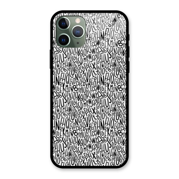Alphabet Seamless Abstract Glass Back Case for iPhone 11 Pro