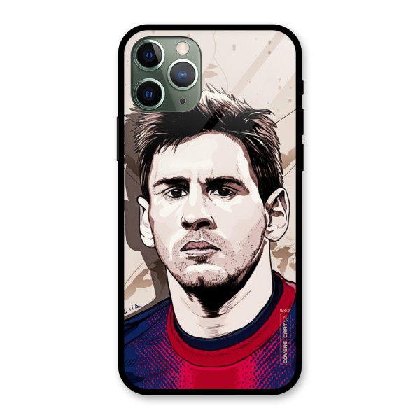 Barca King Messi Glass Back Case for iPhone 11 Pro