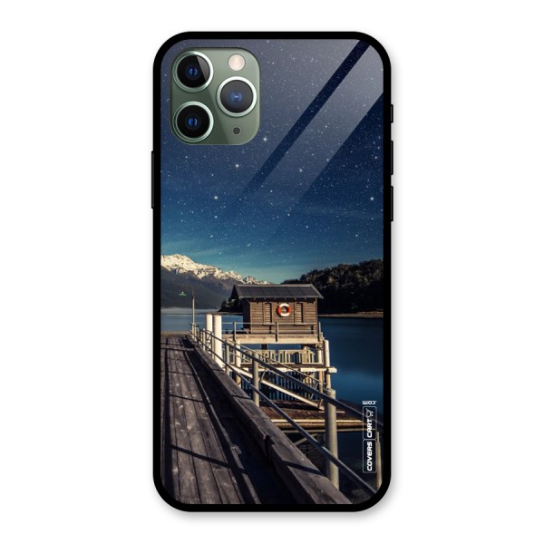 Beautiful Dock Hut Glass Back Case for iPhone 11 Pro