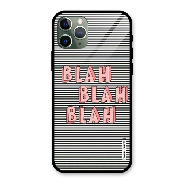 Blah Stripes Glass Back Case for iPhone 11 Pro