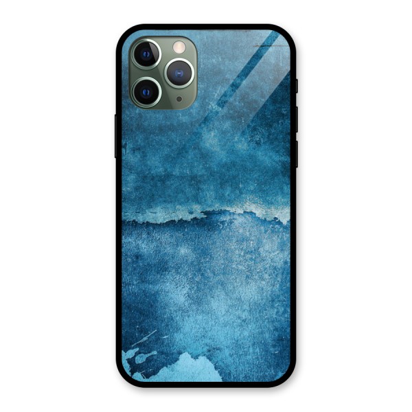 Blue Paint Wall Glass Back Case for iPhone 11 Pro