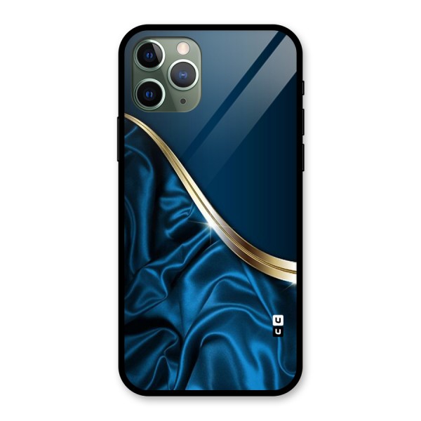 Blue Smooth Flow Glass Back Case for iPhone 11 Pro